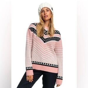 Roxy Cozy Sound WarmFlight Pink Sweater Size Women’s Small Long Sleeve
